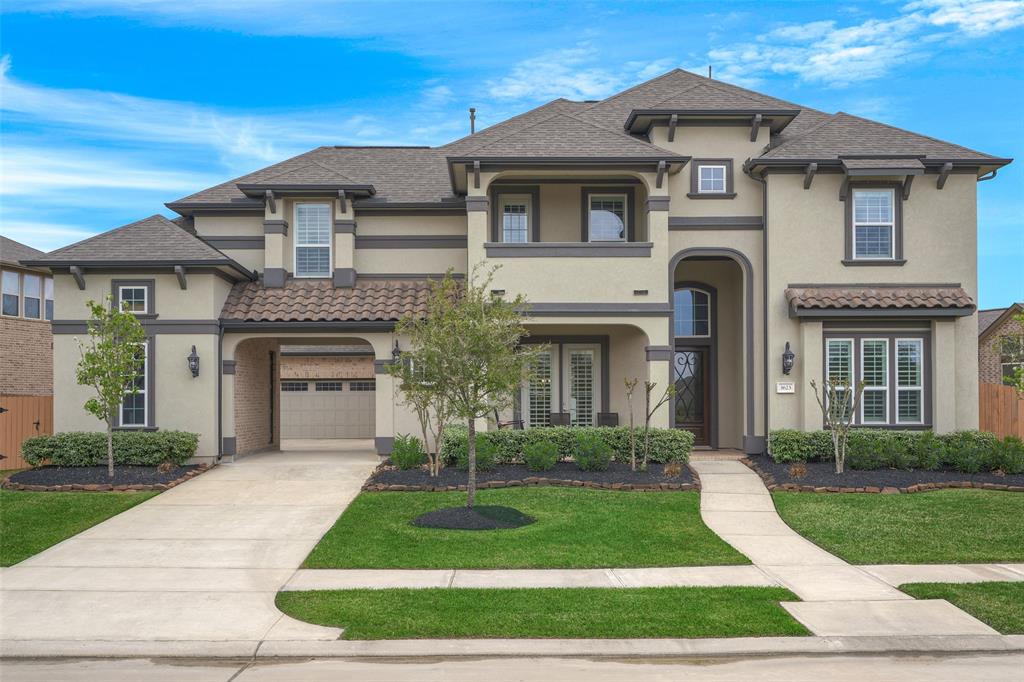3623 Sage Hollow Drive Spring, Texas IMMACULATE 2-story will delight with fresh, modern appeal, and smart upgrades throughout! Situated in a manned, gated enclave in Harmony - just minutes from Grand Parkway, The Hardy, I-45, The Woodlands & more! This phenomenal floor plan offers four bedrooms with luxury master suite and sitting room downstairs, and three spacious bedrooms plus game room & media room upstairs! Soaring ceilings, 8 ft doors downstairs, plantation shutters throughout, water softener+osmosis, Gourmet kitchen with huge island, modern style cabinets & stainless steel appliances. Formal dining with french doors leading to front patio, study with beamed ceiling, butlers pantry, mud room with built-in counter/desk, gorgeous wood & tile floors...WOW! Awesome storage throughout including walk-in closets. Seller has put thoughtful design into every corner of this home featuring a 2-story den, 2nd story patio & huge backyard for the whole family to enjoy & plenty of room for a pool! Top-ranked schools, low tax rate!