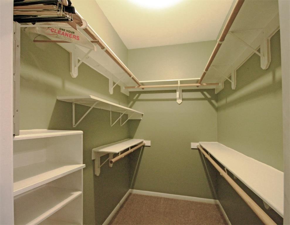 Large walk-in closet off the Master Bedroom