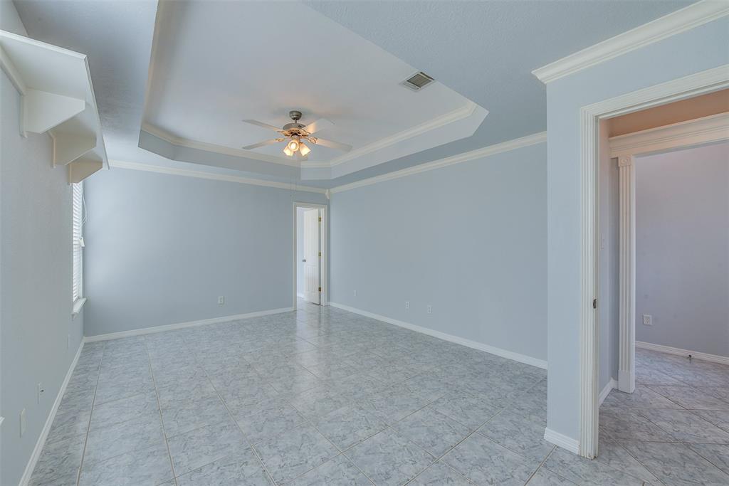 The master, located to the left on the main entry way, is large and lovely.