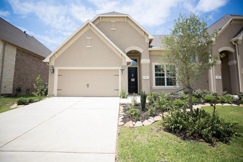 136 Silver Sky Street Conroe, Texas Stunning Single story in Grand Central Park. Amazing 3 bedroom 3 bath, 2 car garage home! Master bedroom features an en suite master bathroom with dual sinks, a standup shower, private toilet enclosure, and master walk-in closet. Kitchen features stainless appliances including the refrigerator, Breakfast bar area, granite countertops & stunning Decorator White w/ Grey Glaze cabinets. Beautiful hardwood floors in the entry/family/dining/kitchen. A spacious family room offers access to a relaxing covered rear patio. Rent will include front yard maintenance. This home is also a Wi-Fi CERTIFIED smart home featuring integrated automation and voice control with Amazon Alexa, Ring doorbell, Sonos streaming music all included with Consolidated internet service.