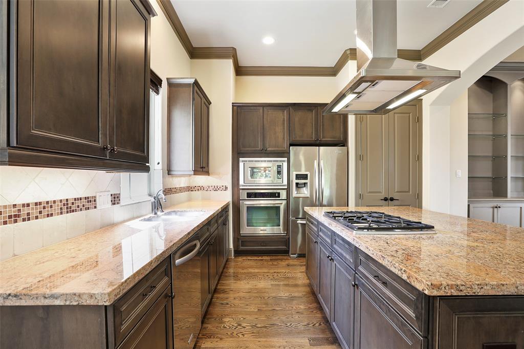 The family chef will love the gas cook-top and counter space.