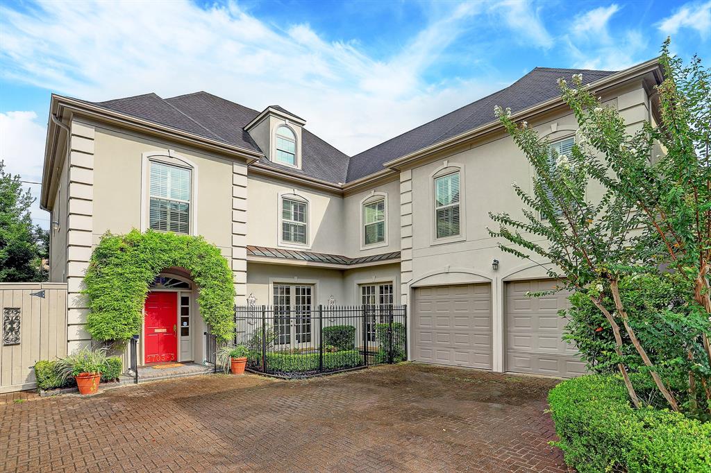 2703 Mid Lane 3 Houston, Texas Resting in the shadow of the Galleria and prestigious River Oaks District, this stunning patio home articulates the image of quality with architectural purity imparting stellar curb appeal. Introduced by an inviting courtyard, undeniable elegance is evident as one enters the foyer graced by 11’ceilings & hardwood floors. Outstanding in both scale and design, multi-piece crown molding, blocked wainscoting, tall ceilings and hardwood floors sweep the quality-laden home. Swathed in natural light, the striking staircase flanked by the entry and very spacious dining room, serves as the focal point of the open floorplan. Living room, family room & MSTR have fireplaces. The warm den interconnects w/kitchen that features granite counter tops, granite island, custom cabinetry & unthinkable storage. Light-filled Master boasts dual large walk-in closets & 2 well-appointed baths. 3 large ensuite bedrooms/one is located on 3rd floor; perfect for game room or office. Elevator. Exceptional home!