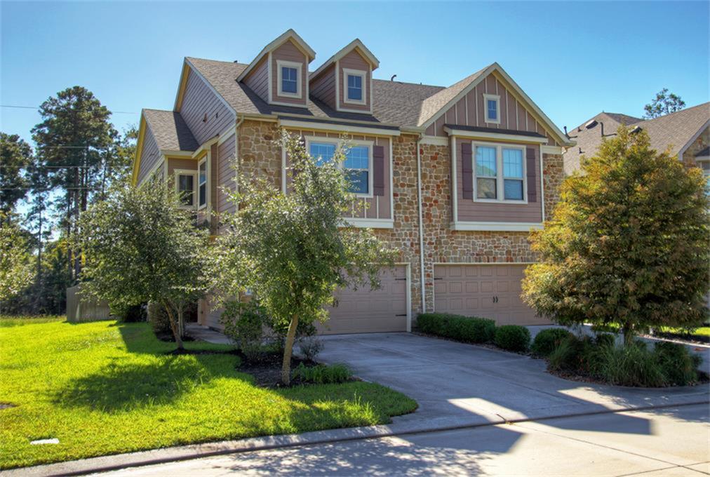 110 Cheswood Manor Drive The Woodlands, Texas Lovely Ready to Move-In Townhome for Lease with Numerous Upgrades Including Designer Paint on the Interior, Ceramic Tile Downstairs, Epoxy Floor in the Garage, Stained Fence, No Rear Neighbors or Road, Backs to Greenbelt, SS Appliances, End Unit w/No Neighbor on 1 Side. Great Open Floorplan w/3 Bedrooms, 2.5 Baths, 2 Living Areas, Washer, Dryer & Refrigerator Included!