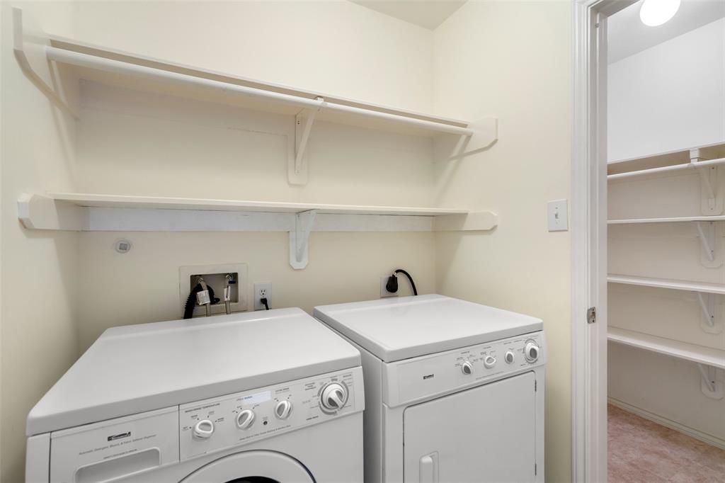 Dedicated utility room located on the same floor as bedrooms. The washer/dryer are included.