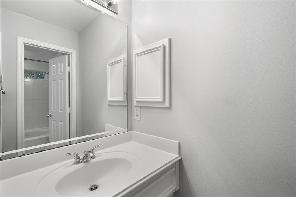 Full bath vanity space.