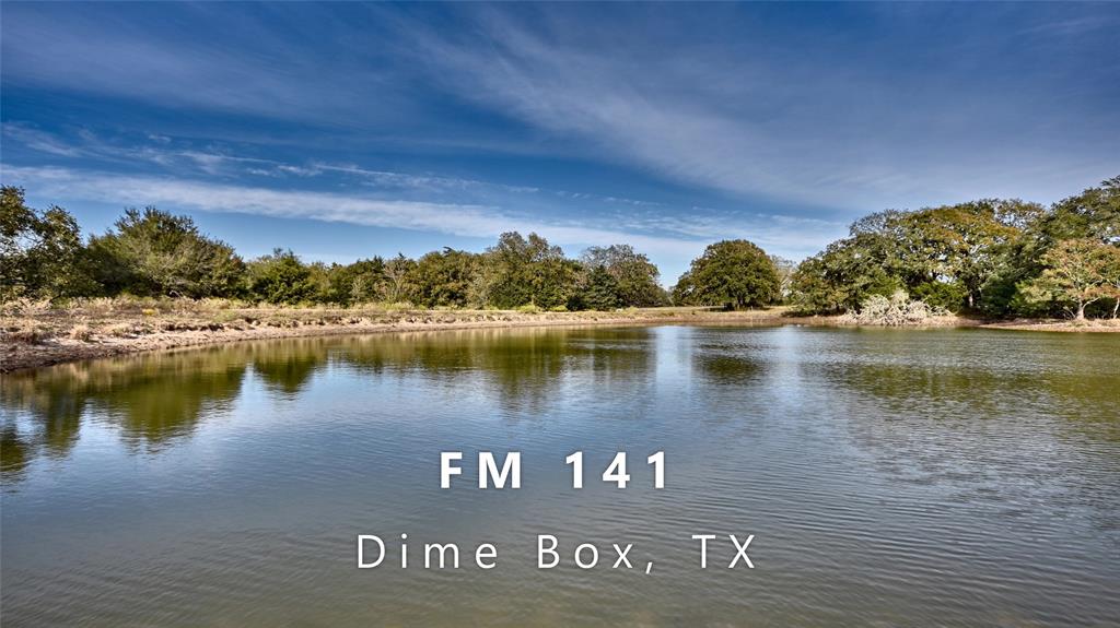 6094 FM 141 Dime Box, Texas 106.744 Acres of beautiful countryside in the heart of Lee County between Dime Box and Giddings.
2,193-Ft of paved, FM 141 Road Frontage with 2 Entrances.
50% open Grazing Pasture and approx. 45% Wooded/Hunting use and 2-Acre Stocked Pond.
Barbed Wire/Wood Post Perimeter Fencing.
Sandy Loam Soil, Coastal Bermudagrass mixture and beautiful Elevation Changes.
IMPROVEMENTS:
14x56 Single Wide Mobile Home
Lee County Water Supply meter on property.
Bluebonnet Electricity on-site.
Enclosed Metal Barn on Slab w/ Electricity, and overhang for additional storage.
Wooden Cattle Working Pens.
2 Hunting Blinds and a Deer Feeder to remain with the property.