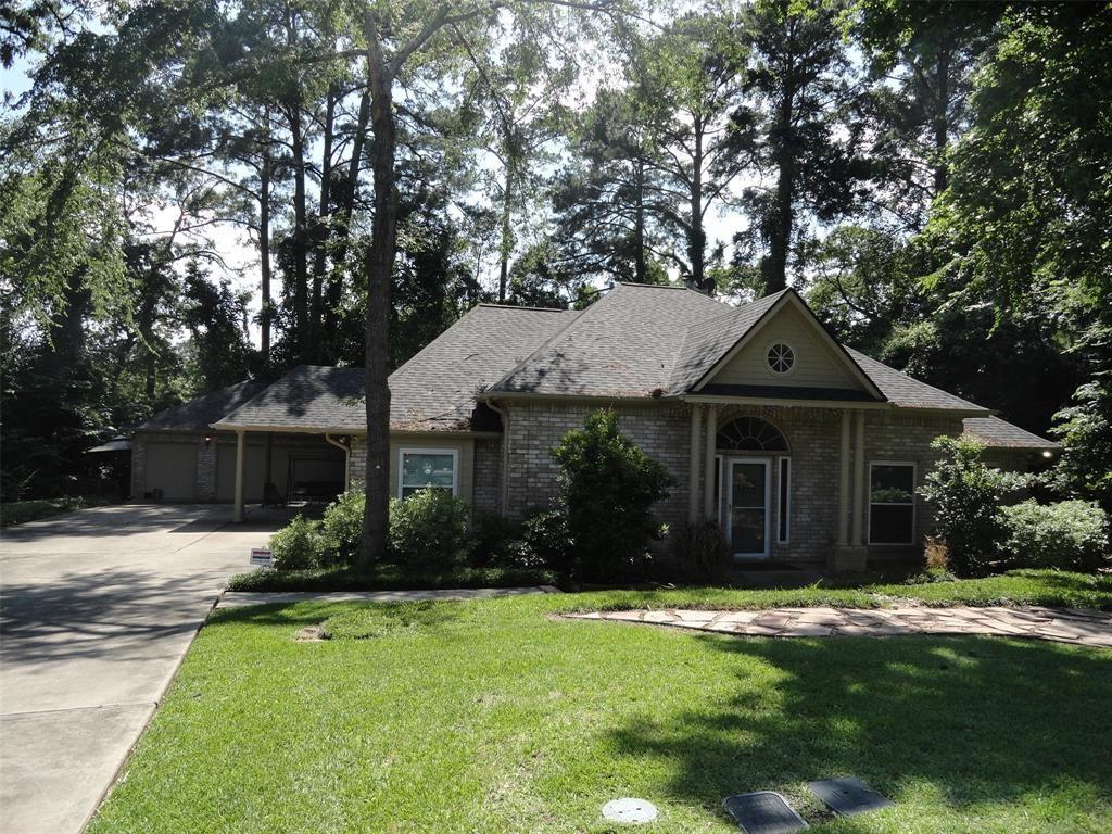 106 April Waters Drive W Drive Conroe, Texas This single story home on 2 wooded private park-like lots featuring an open floor plan with 4 beds and 2.5 baths. Tons of storage throughout the home. Granite counter tops in the kitchen. Tile in all living areas, and carpet in the bedrooms. Huge deck in backyard and a large enclosed patio. This home is situated is a gated community with active patrols, on a large wooded lot, in a cul-de-sac, off all major roads. Located in April Sound Community with pool area, 3 golf courses, Indoor and Outdoor Tennis courts, workout facilities, and dining all in the neighborhood. You can take advantage of all the amenities by joining the Club.