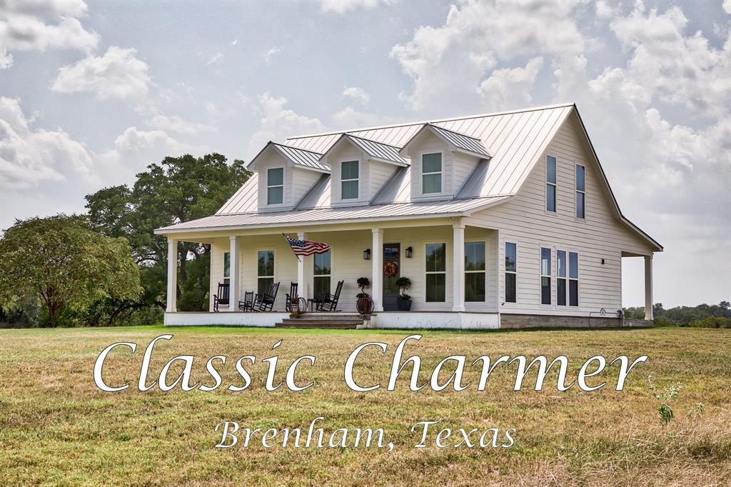 1070 Rock Pit Lane Brenham, Texas Lovely newer construction farmhouse overlooking rolling hills of Washington county. Only a few minutes from Brenham but feels like hours away from the hustle of big city life. Home has a metal roof and large front and back porches. Meticulously planned with all the features and upgrades of new construction but the feel of an old farmhouse. Definitely a must see. Call Tracy Kamprath to schedule your visit.
