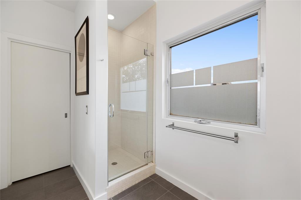 Primary ensuite shower space.
