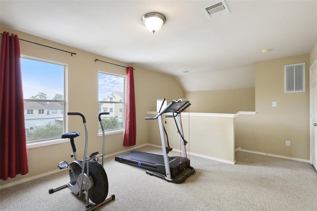 This large 3rd floor bedroom offers great flexibility. It can be used a bedroom, a study, a workout room, a gameroom, or any combination that fits your needs.