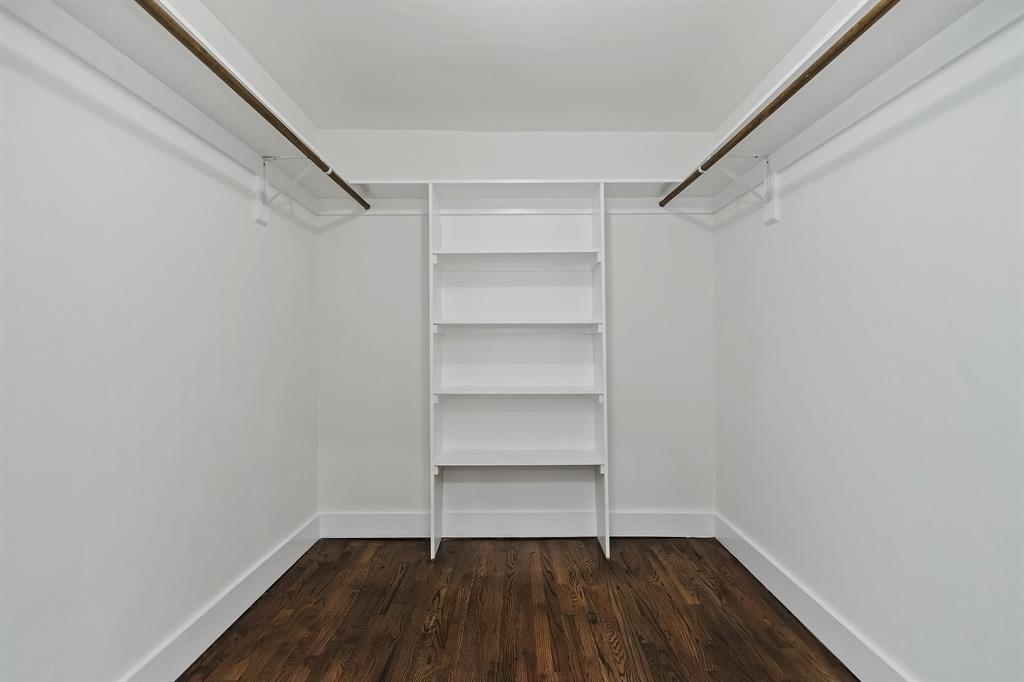 The primary walk-in closet.  Add a dresser or two, or customize to your needs.
