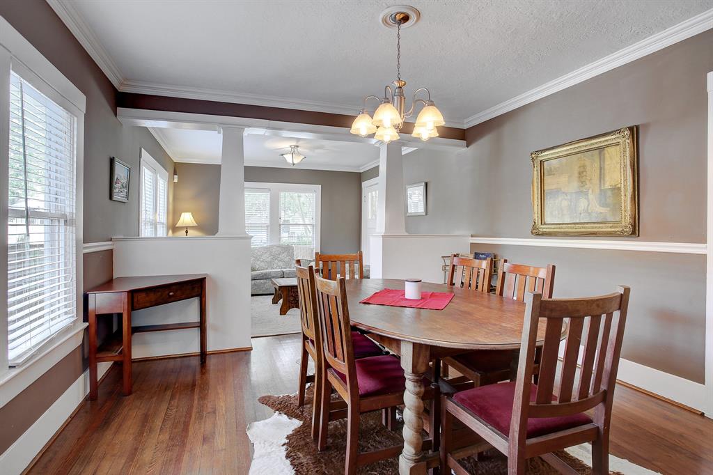 This space will comfortably accommodate a table for six or even eight.  The second bed and bath are located off the hall just out of the shot to the right.