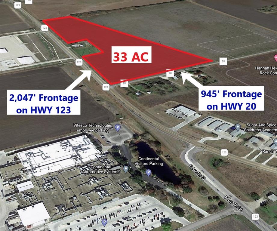 GREAT INVESTMENT OPPORTUNITY - Signalized corner location - NEC SH 123/FM 20 - Utilities available to site - 
Navarro ISD - Explosive growth area - Numerous housing developments surrounding the property - Owner/Agent