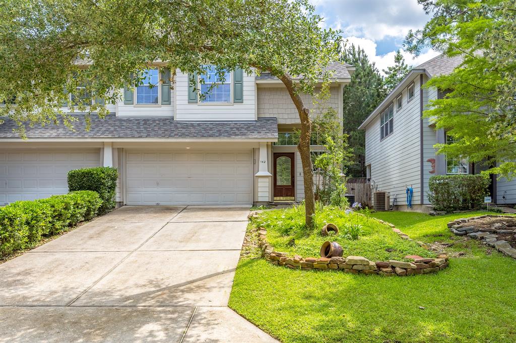142 Ledgestone Place The Woodlands, Texas Showings will begin on Friday, June 4th * Beautiful townhome in great location * Two living areas * Updated kitchen with granite and stainless Bosch appliances * Large master suite with separate tub/shower * Gameroom up * Private backyard with covered patio * Washer, dryer, and fridge included * Yard maintenance included *