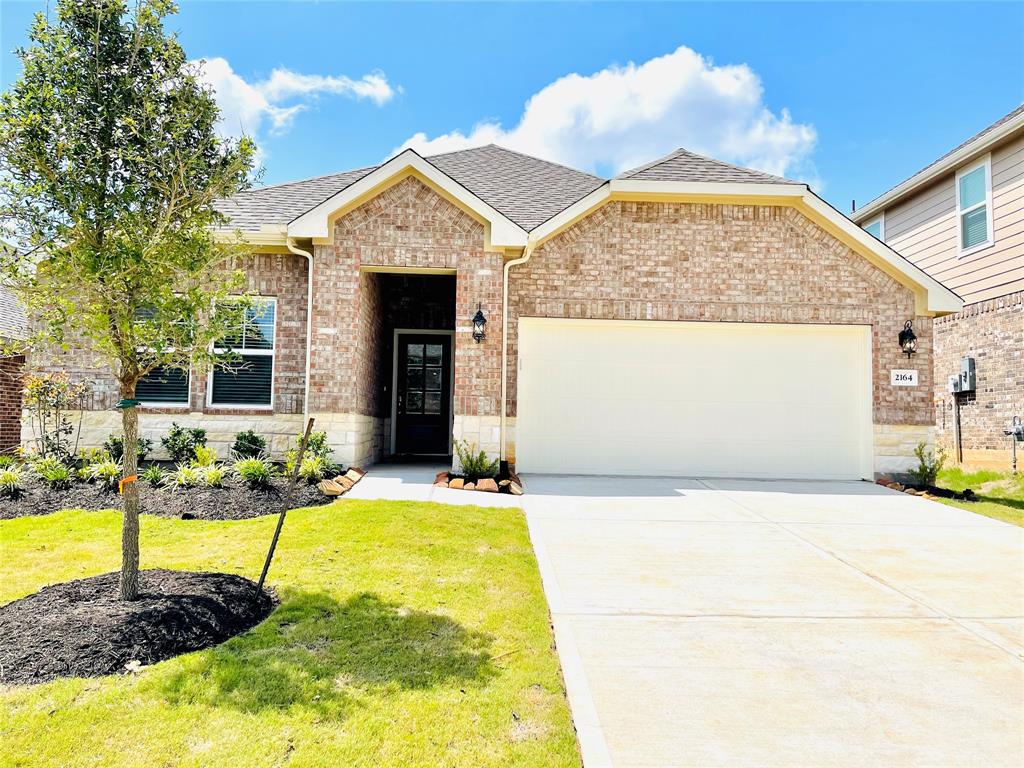 2164 Woodland Pine Drive Conroe, Texas Brand NEW energy-efficient home, Spacious one story brings you 4 bedrooms ,3 full baths with an attached 2-car garage, Woodlooking Vinyl floor throughout except for bedrooms! Island Kitchen with large granite countertops and open bar area, Extra flex room can be used for multiple purposes. SPACIOUS OVERSIZED PRIMARY SUITE. This gem comes with dual sinks, walk-in separate shower. Sizable secondary bedrooms are ideal for kids or guests. Tankless water heater. Large utility room and cover Patio. This home has everything you are looking for and it is located in a great school district! Stillwater with premier access to IH-45 and nestled on the border of WG Jones State Park; the kids are zoned to the The Woodlands area schools. Stroll through the picturesque community and take in all of the community lakes & trails while being close to all that the Woodlands area has to offer. Ready for move in! Easy to show !