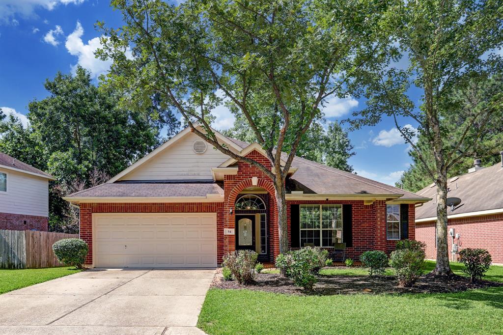 54 N Abram Circle Spring, Texas Adorable one story home with three bedrooms, plus a study. Neutral colors, on trend, large kitchen with stainless steel appliances. Great location near the highly rated Coulson Tough Elementary and 9th Grade Woodlands Campus. Close to the YMCA, library, Park N Ride, parks and pools. Washer, Dryer and Refrigerator are included. This is the one you have been waiting for, won't last long!