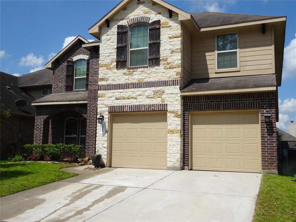 22519 Forbes Field Trail Spring, Texas Gorgeous 4 Bedroom and 3.5 Bath with beautiful hardwood floors. Large, open family room features a fireplace. Dark kitchen cabinetry with granite counter tops and stainless steel appliances. Primary bath brags double vanities and separate shower and tub. Fenced backyard is ready for entertaining with covered patio. Large walk in closets and game room upstairs