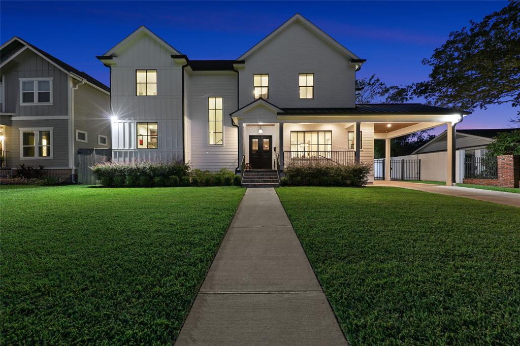 5151 Grape Street Houston, Texas This gorgeous 2018 built home is located on a quiet street in Meyerland and is the true definition of luxury. With 3,629 sqft. of modern finish living space not including the unfinished garage apartment, it is simply immaculate and will please the choosiest of buyers. The lovely home features beautiful French Oak Engineered Hardwood floors, breathtaking island kitchen w/quartz counters and Viking stainless-steel appliances, open concept great room, full size washer/dryer upstairs and down, custom sliding barn doors, remote access private gate, and so much more (see picture description for more details). The backyard oasis highlights a 2018 pool and spa that is not only stunning but is fully integrated and utilizes ScreenLogic automation w/remote control for lights, chiller, heater...etc. Walk/Bike distance to Lovett Elementary and zoned to Bellaire High make this a perfect home. Just minutes to 610, restaurants, shopping and groceries, this home exudes convenience.