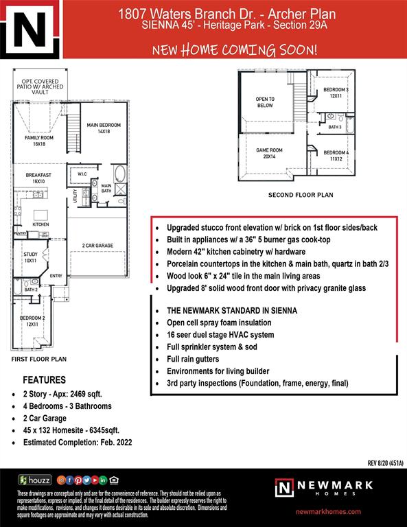 1807 2 Waters Branch Drive, Missouri City, Texas 77459, 4 Bedrooms Bedrooms, 8 Rooms Rooms,3 BathroomsBathrooms,Single-family,For Sale,Waters Branch,32447095