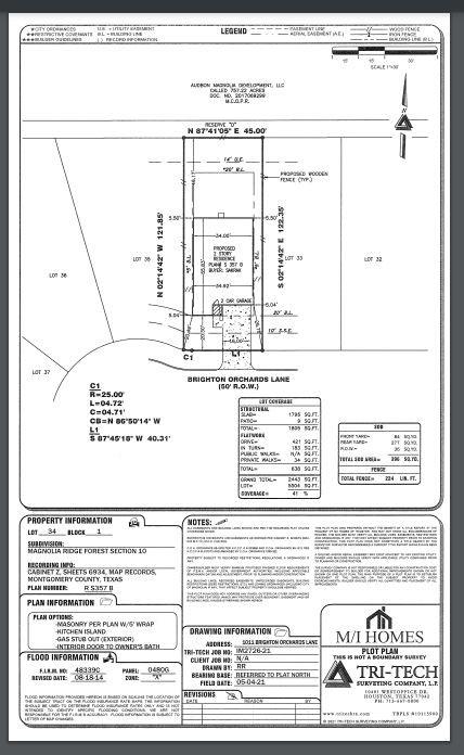 1011 1 Brighton Orchards Lane, Magnolia, Texas 77354, 4 Bedrooms Bedrooms, 8 Rooms Rooms,2 BathroomsBathrooms,Single-family,For Sale,Brighton Orchards,25645079