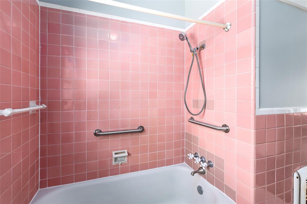 Shower or bathtub option.