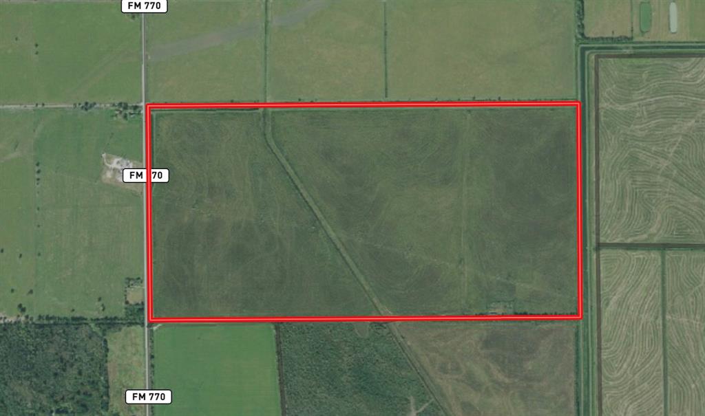 Conveniently located less than 1 hour from Downtown Houston, this 320 acre farm sits just south off Hwy 90 on Farm to Market 770. Historically used in rice production, this tract offers various options for a variety of buyers. Perfect location to install a solar farm. Water:Irrigation water supplied by LNVA  Crop Base:51.5ac Rice, 28.3ac Grain Sorghum, 7.1ac Corn Property will be farmed in rice for the 2022 season  Power:Multiple 138 kV transmission lines owned by Entergy feed to a substation located directly across FM 770. Easy access for solar to plug right in to a system Hunting:Large rice farms in the immediate area hold large numbers of ducks and geese throughout the hunting season NEW PHOTOS COMING SOON