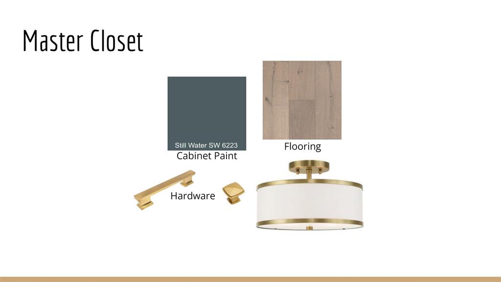 Proposed Master Closet selections!