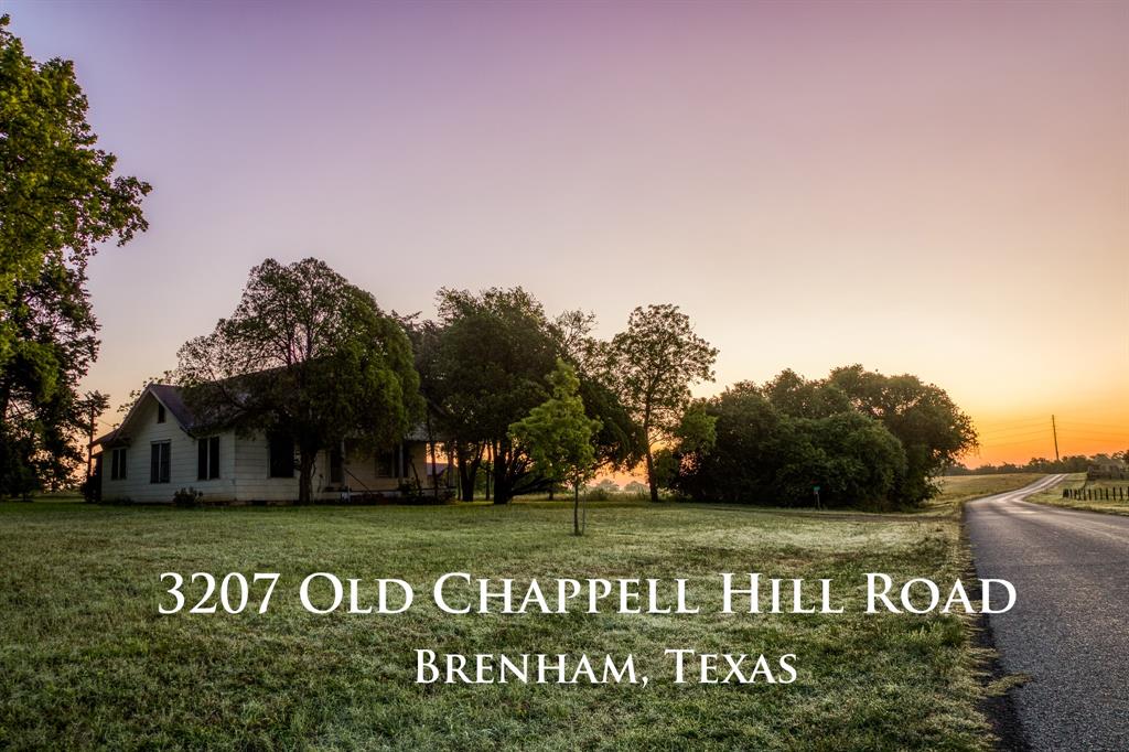 This property is in a prime location, only six minutes from downtown Brenham but still has country views. 11.025 acres featuring several mature trees and an antique home.

Offered as a full property (35.13000 acres) or separate tracts. - see attached map
Full property- 35.130000 acres
Tract 1- 11.025 acres
Tract 2- 12.05 acres 
Tract 3- 12.055 acres