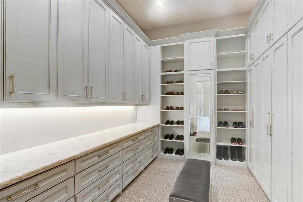 One of two primary closets