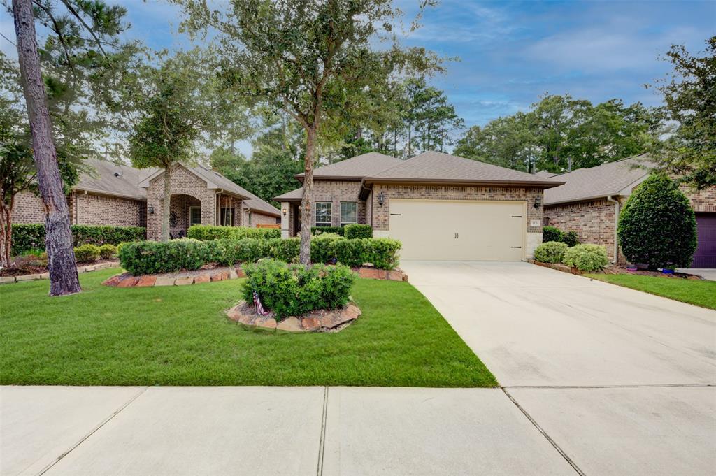 A prime location in Montgomery County, just seven miles west of I-45, means you are just minutes from Lake Conroe as well as the Woodlands. This stunning home is in a 55+ community and it offers it all. Build in 2016 by Taylor Morrison Builders, the Sedwick floorplan offers a sizable open floorplan with many enriched features. No back neighbors allows for tranquil mornings with a wooded view into nature. Exquisite custom light fixtures and elegant wood floors throughout the main living area add the perfect touch to your future home. Schedule your private tour today.