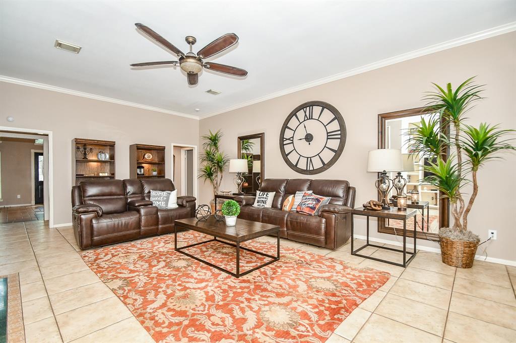 The open floor plan design concept is clearly seen here with huge space options for furnishings and access to areas off common space.