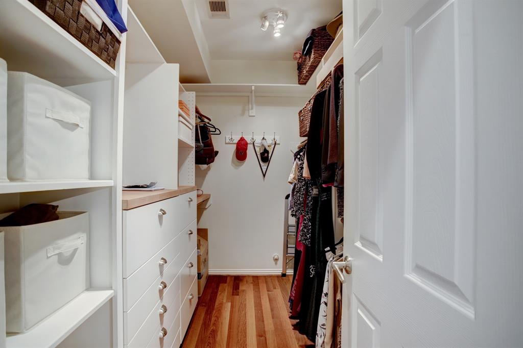 Walk in Primary closet with plenty of space.