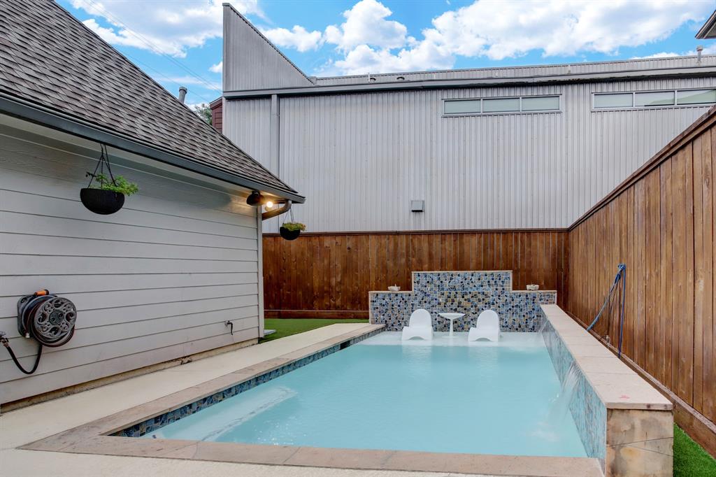 Pool in the back is perfect for lounging.