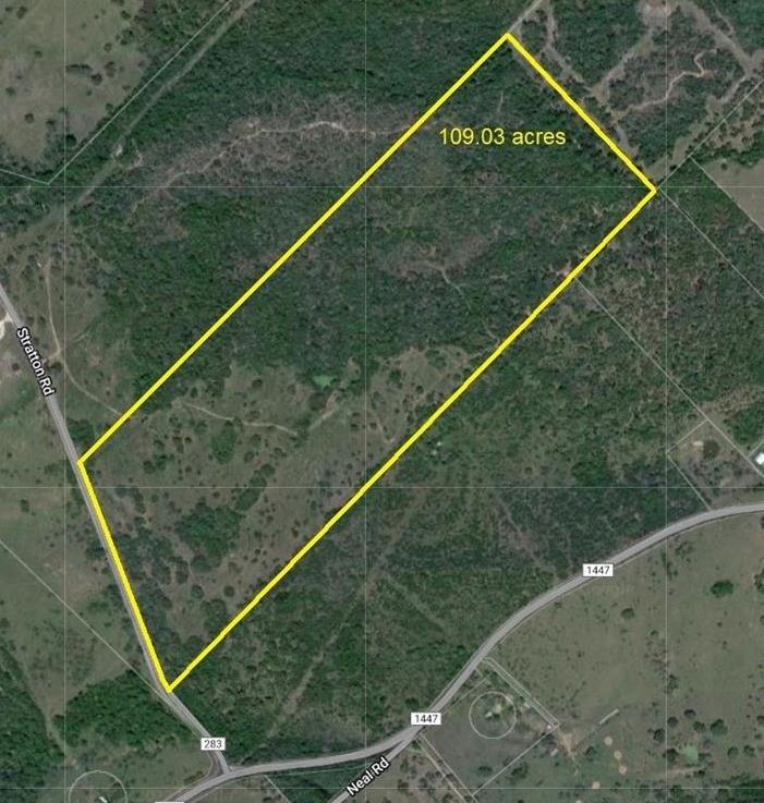 Hard to find large tracts of raw land.   Located 8 miles from Yoakum, 10 miles from Cuero, 25 miles from Victoria.  This 109.031acres of land has been family owned for generations.  It is now hitting the market.  Property has been used for grazing and hunting for many years.  Has stock pond, lots of live Oak trees.  It has a seasonal creek along the back.  Will need some new fencing and brush clearing depending on the future use.  Electricity is available near the road.  Some minerals may be available with an accepted offer.