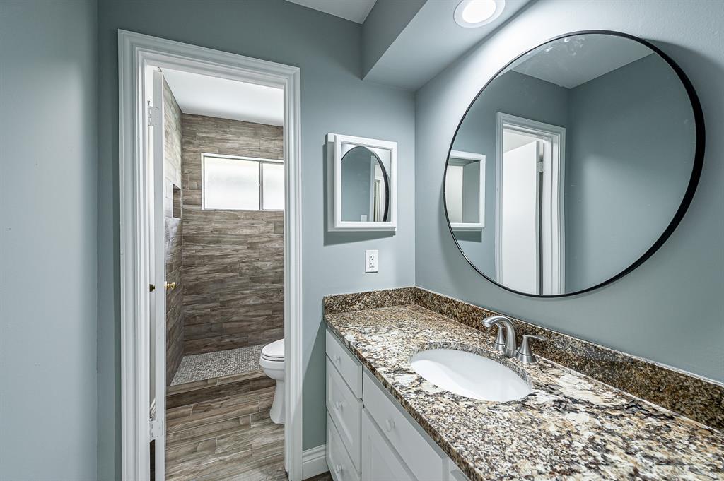 Updated secondary bathroom.