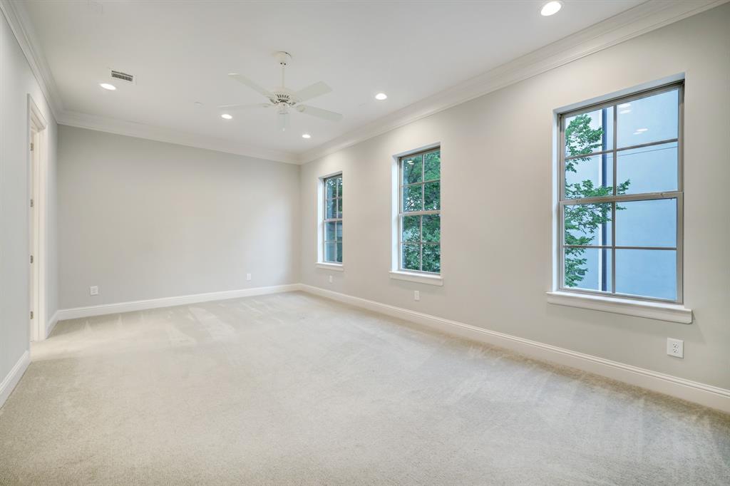 Primary bedroom on third level.