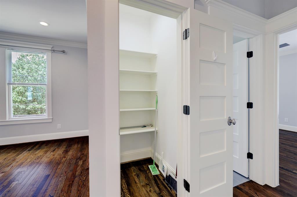 Terrific storage, deep hallway closet, perfect for kitchen supplies or linens.