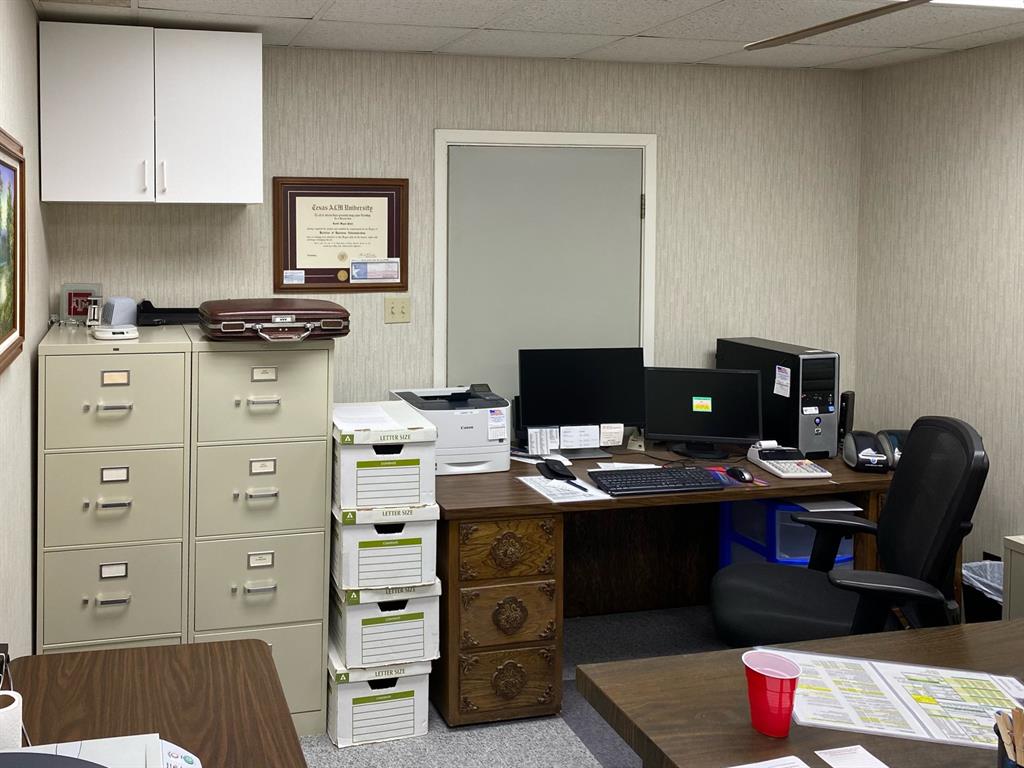 One of the two office spaces in the commercial office.