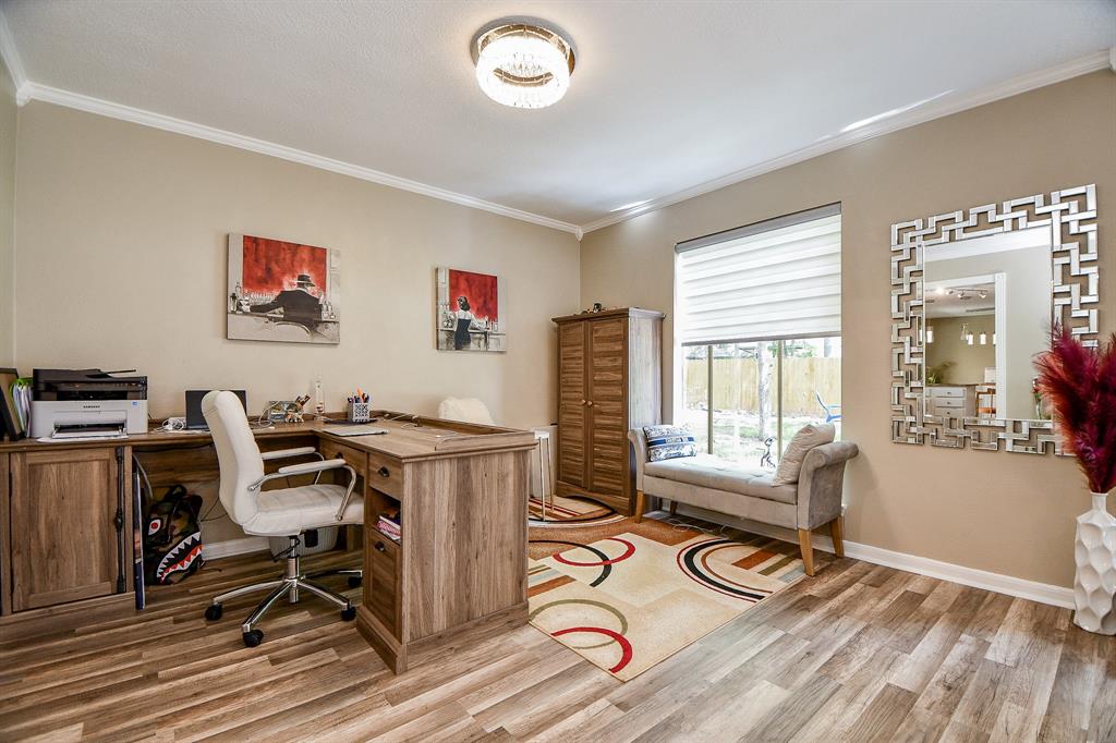 It is entirely up to you how space is best utilized. This area, right off the chef's kitchen, may also serve as a formal dining space. Remember, you're in charge!