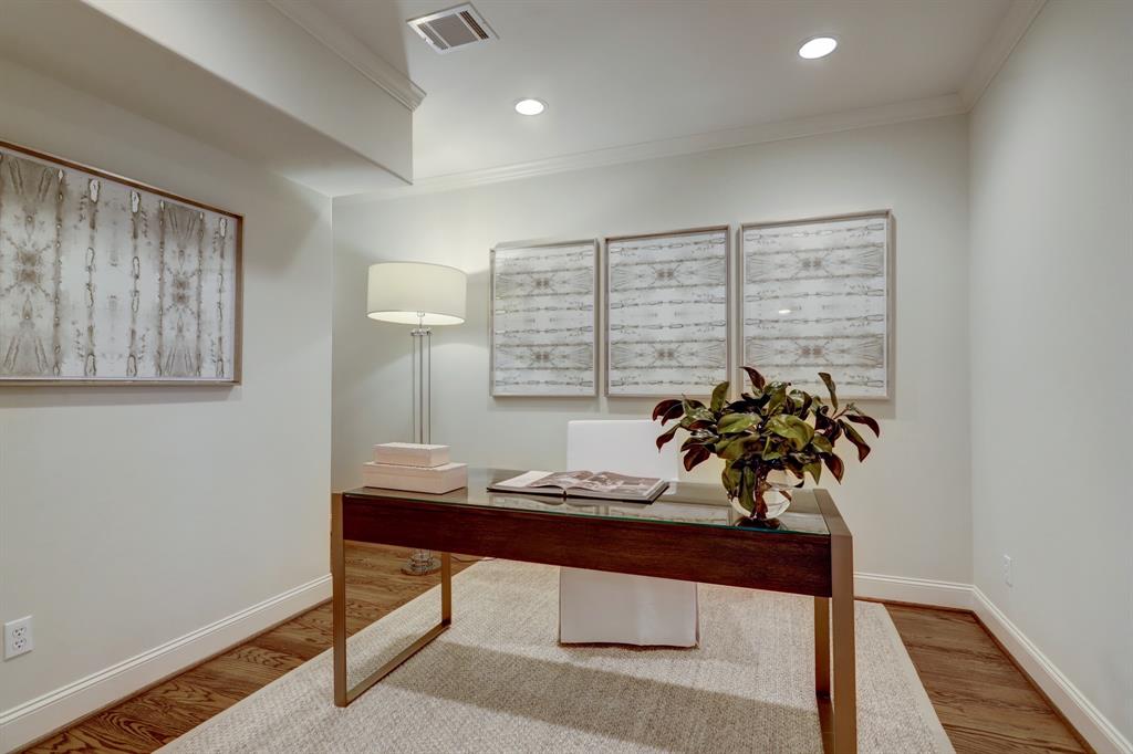 Fantastic Study on the Third Floor with hardwood floors.
