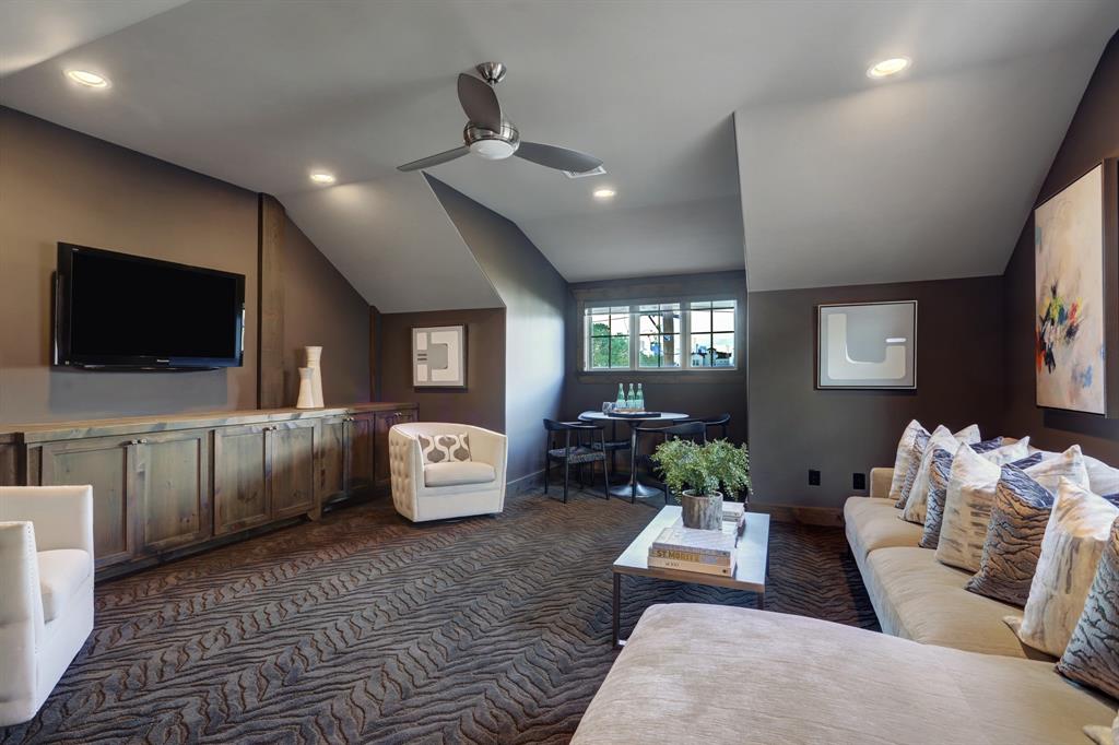 What a totally cool place to hang out and watch TV or place cards! The TV is included with the purchase.