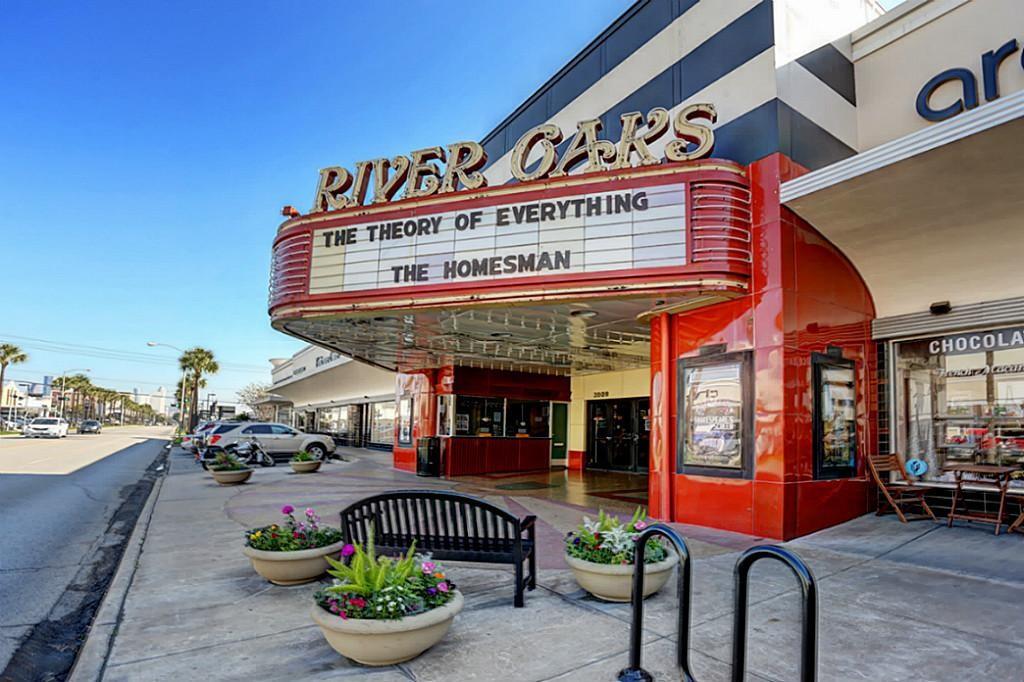 Walk to the movies at the River Oaks Shopping Center.