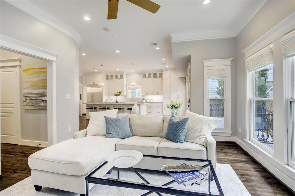 Light filled and beautiful views. The family room has recessed lighting