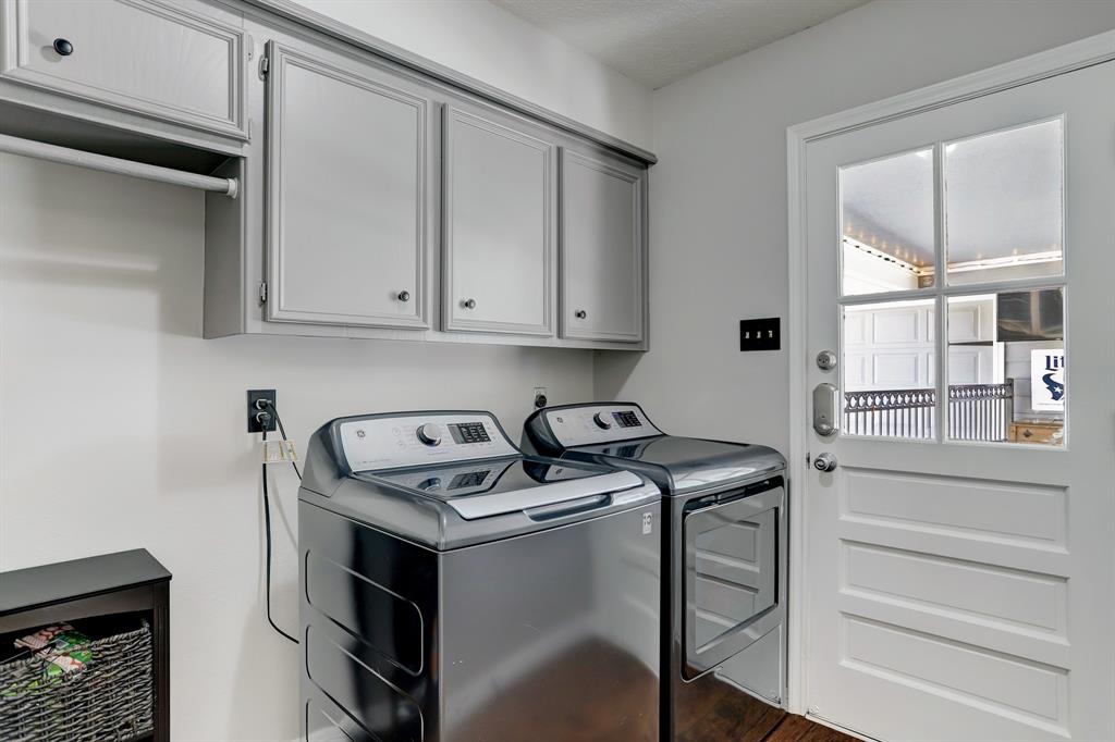The inside-the-house utility room opens to the entertainment zone in the back yard.