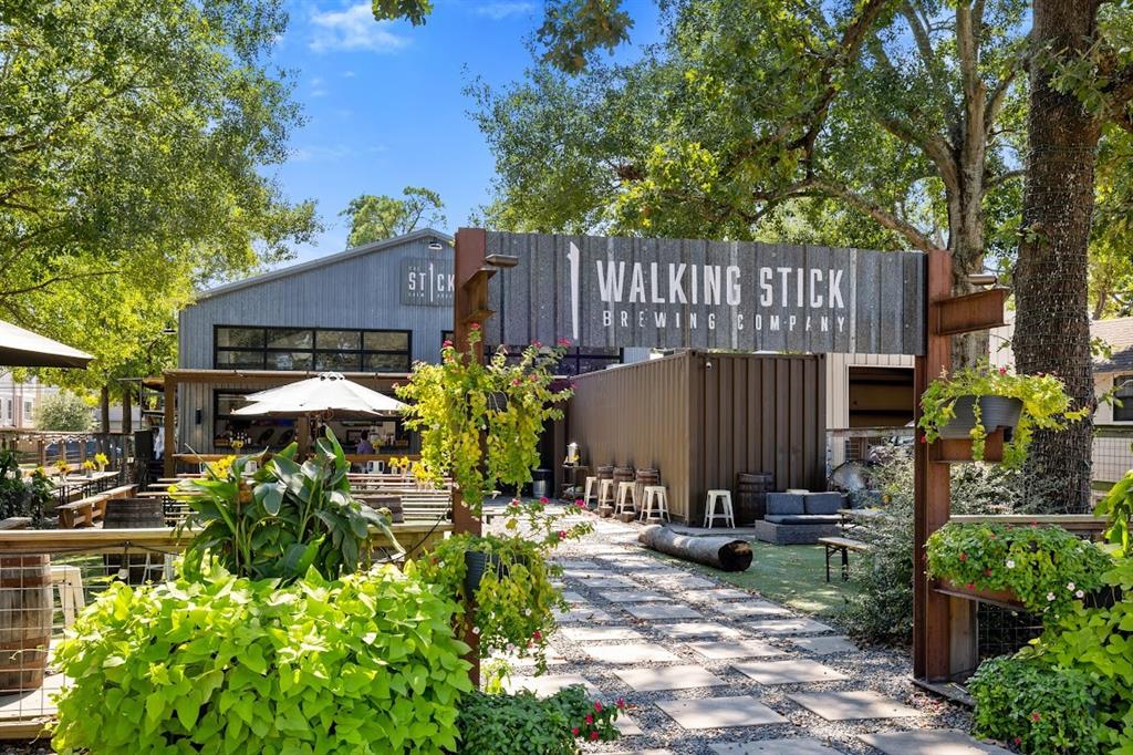 Enjoy the patio at nearby Walking Stick Brewing Company