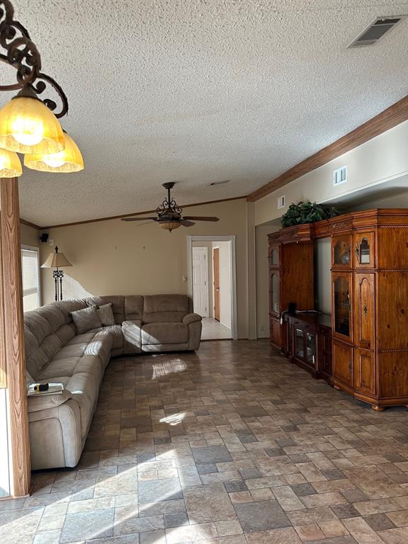 Large family room off of kitchen.