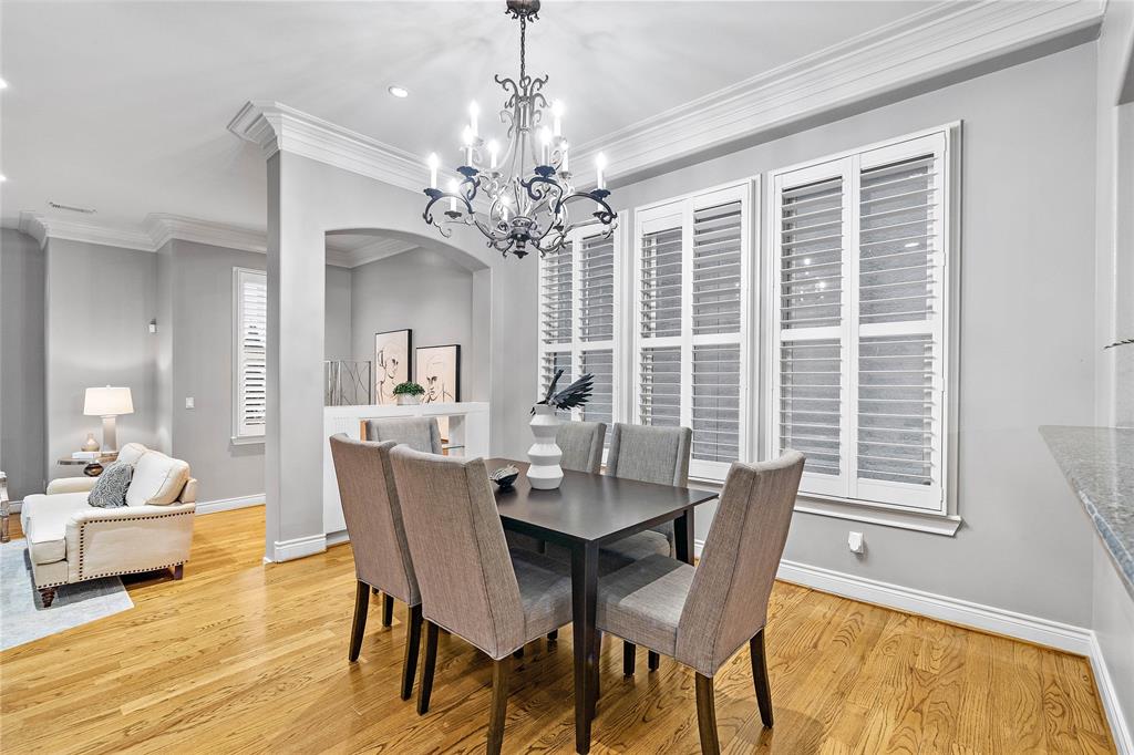 Easily accommodate a group of six or more in the spacious dining area with enough room for a larger table.