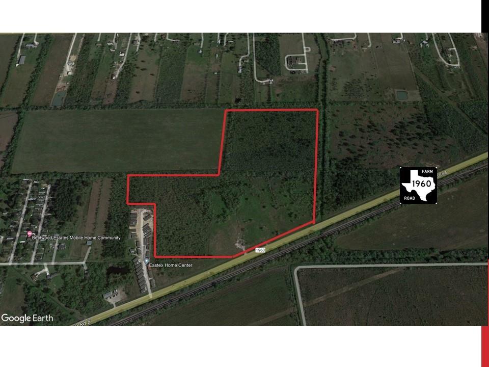 +/- 65.2 acres of unrestricted land for commercial, industrial or residential or a mix use facing over 1,300 lineal feet to FM 1960. Located within Lake Houston and the new Grand Parkway East toll road. High traffic road. Seller will consider all offers.