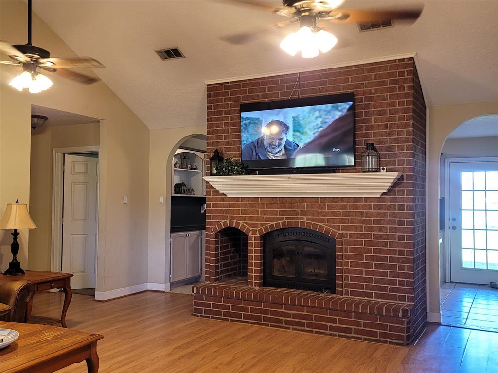 Fireplace with built in lag holder