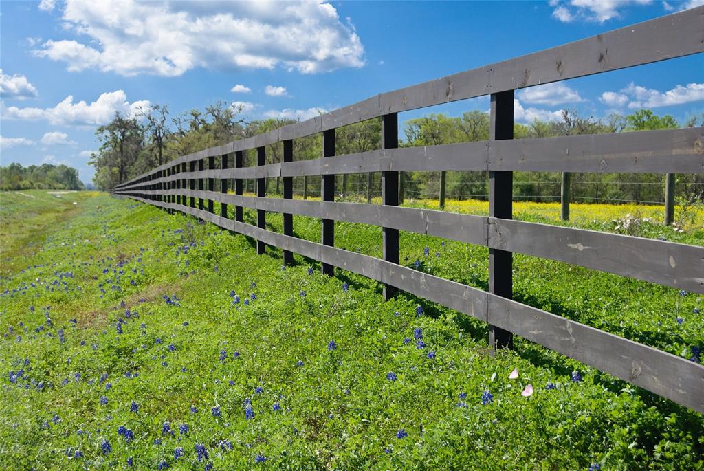 The essence of Texas is captured here with this photo of a split 4-rail fence line that runs thru a colorful meadow.  This was taken on the property line between Tract 7 and Tract 8.